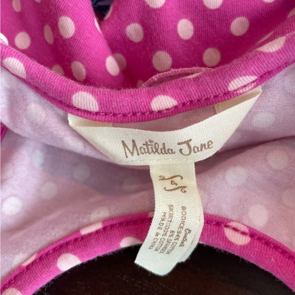 Matilda Jane Short Sleeve Ruffle Dress Polka Dot Size 4 - Picture 7 of 8